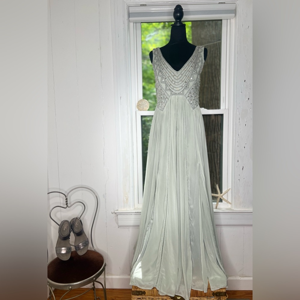 Free People Sequin Beaded Maxi Gown Size 6